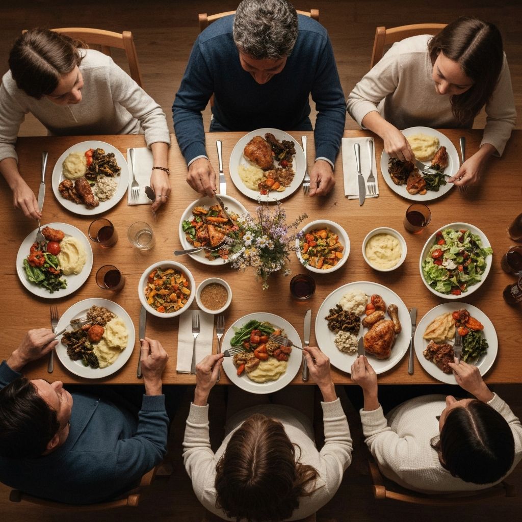 Dinner table from above